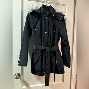 Betsey Johnson Black Utility Jacket with Hood